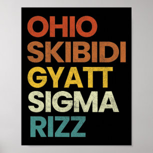Grappige Rizzler Ohio Skibidi Gyatt Sigma Rizz - U Poster