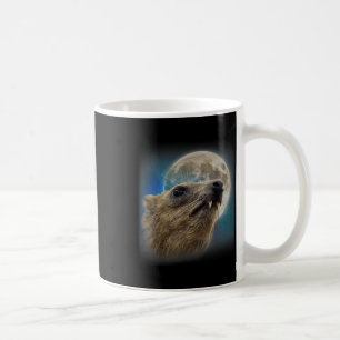 Grappige Rock Hyrax met de Maan Meme Koffiemok