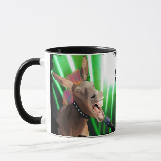 Grappige Rockstar Donkey Mok (Links)