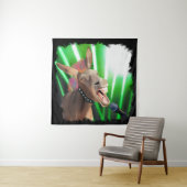 Grappige Rockstar Donkey Wandkleed (In situ)