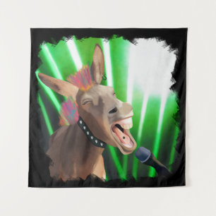 Grappige Rockstar Donkey Wandkleed