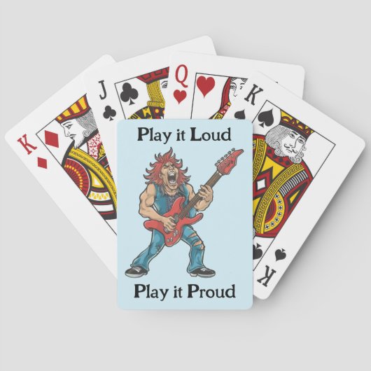 Grappige Rockstar speelkaarten (Achterkant)