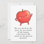 Grappige Rode Appel Eet een Rode Appel Dag Bedankkaart (Voorkant)