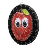 Grappige rode appel met Googly Eyes Dartbord (Voorkant Rechts)