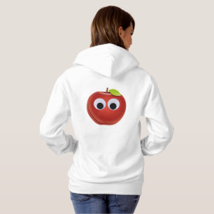 Grappige rode appel met Googly Eyes Hoodie
