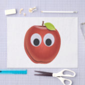 Grappige rode appel met Googly Eyes Tissuepapier (Craft)