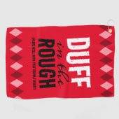 Grappige rode Argyle Duff in de ruwe Golfhanddoek (Horizontaal)