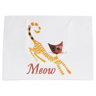 Grappige rode kat groot cadeauzakje