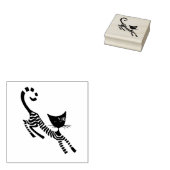 Grappige rode kat rubberstempel (Gestempeld)