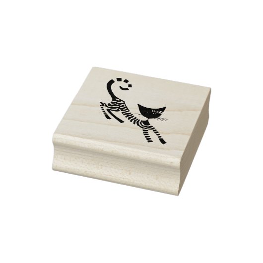 Grappige rode kat rubberstempel (Stempel)