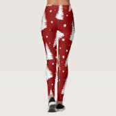 Grappige rode kerst leggings (Achterkant)