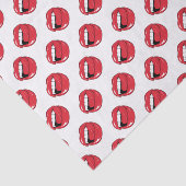 Grappige Rode Lippen  Tissuepapier (Detail)
