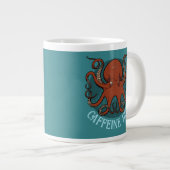 Grappige rode octopus cafeïne knuffel tentakels Ca Extra Grote Beker (Voorkant rechts)