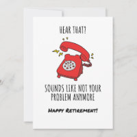 Grappige rode telefoon pensionering Kaart illustra