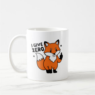 Grappige Rode Vos Dieren Spelling Zwart Wit Minima Koffiemok