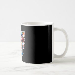 Grappige rode witte en woof Chihuahua hond patriot Koffiemok