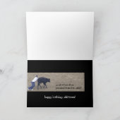 Grappige Rodeo verjaardag voor Old Timer (taart!) Bedankkaart (Binnen)