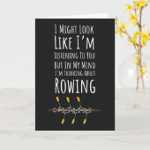 Grappige Roeier Kaarten Roei Bemanning Sport Vrouw (Gele Bloem)