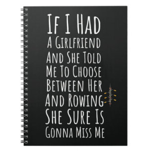 Grappige roeigeschenken voor mannen Roeier Crew Sp Notitieboek