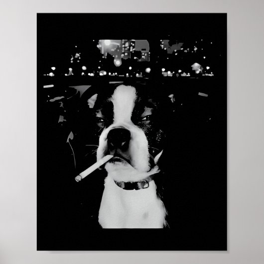 Grappige Roken Hond Meme Poster (Voorkant)