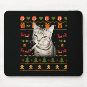 Grappige Rokkende Kat Meme Kerst Misse Sweaters Vo Muismat