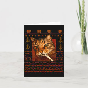 Grappige Rokkende Kat Meme Kerst Onooglijk Voor Ma Kaart