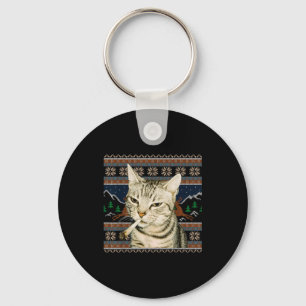 Grappige Rokkende Kat Meme Kerstmis Lelijke Trui K Sleutelhanger