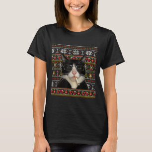 Grappige Rokkende Kat Meme Kerstmis Lelijke Trui K T-shirt