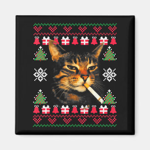 Grappige Rokkende Kat Meme Lelijke Kerst Trui Voor Magneet