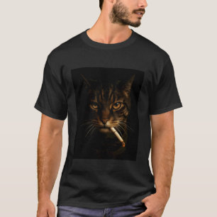 Grappige Rokkende Kat Sigaret Kitten Gen Z Meme Vo T-shirt