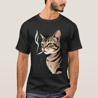 Grappige Rokkende Kat, Sigaret Kitty Gen Z Meme, K T-shirt