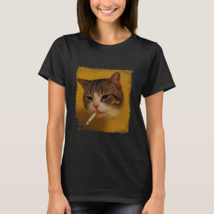 Grappige Rokkende Kat, Sigaret Kitty Gen Z Meme, K T-shirt