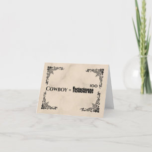 Grappige Romantische Cowboy Valentijnskaart Kaart