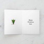 Grappige romantische kerst Kaart voor hem Spectick (Binnen)