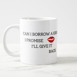 Grappige romantische quote extra grote beker