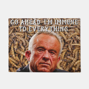 Grappige rood aangelopen Robert F. Kennedy Jr & He Deurmat