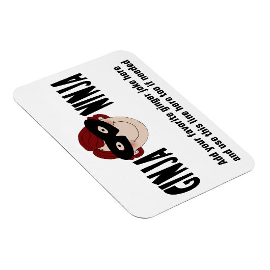 Grappige roodharige gember grap koelkast magneet (Rechterzijde)