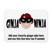 Grappige roodharige gember grap koelkast magneet (Horizontaal)