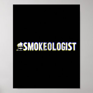 Grappige rookloog' - Grill BBQ Poster