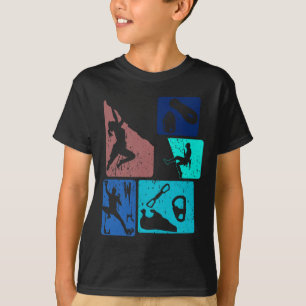 Grappige rotsklimmen Bouldering enthousiasten Mann T-shirt