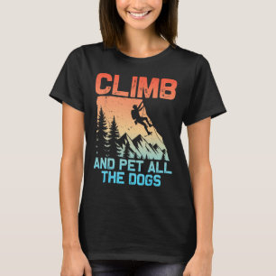 Grappige rotsklimmen mannen vrouwen klim huisdier t-shirt