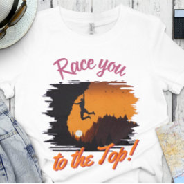 Grappige rotsklimmer | Boulderen - Race naar de To T-shirt