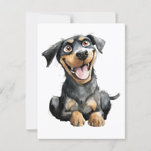 Grappige Rottweiler Briefkaart