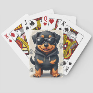 Grappige Rottweiler Kawaii Hond Pokerkaarten