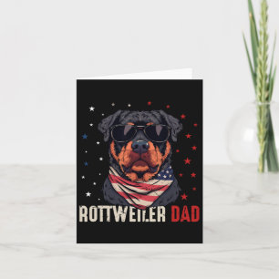 Grappige Rottweiler Vader Usa Sterren 4e Juli Vade Kaart