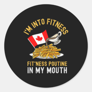 Grappige routines in de fitness van Canadien Que Ronde Sticker