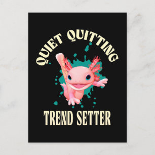 Grappige Roze Axolotl Stille Stopper Trendsetter Briefkaart