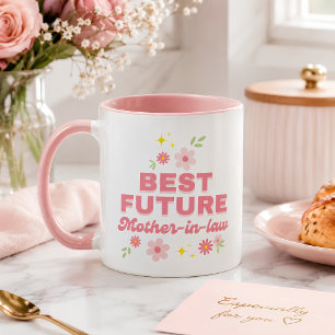Grappige Roze Bloemstuk Beste Toekomstige Schoonmo Mok