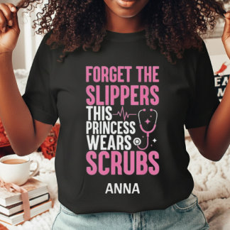 Grappige Roze Dokter Prinses Draagt Werkkleding T-shirt