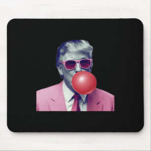 Grappige Roze Donald Trump Bubble Gum Yum Tee Muismat